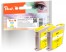 318779 - Peach Twin Pack Ink Cartridge yellow, compatible with HP No. 11 y*2, C4838A*2